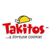 Takitos taco-shaped fortune cookie logo