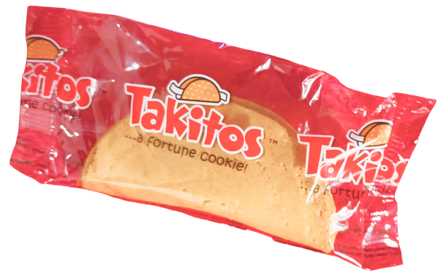 Individual Takitos taco-shaped fortune cookie